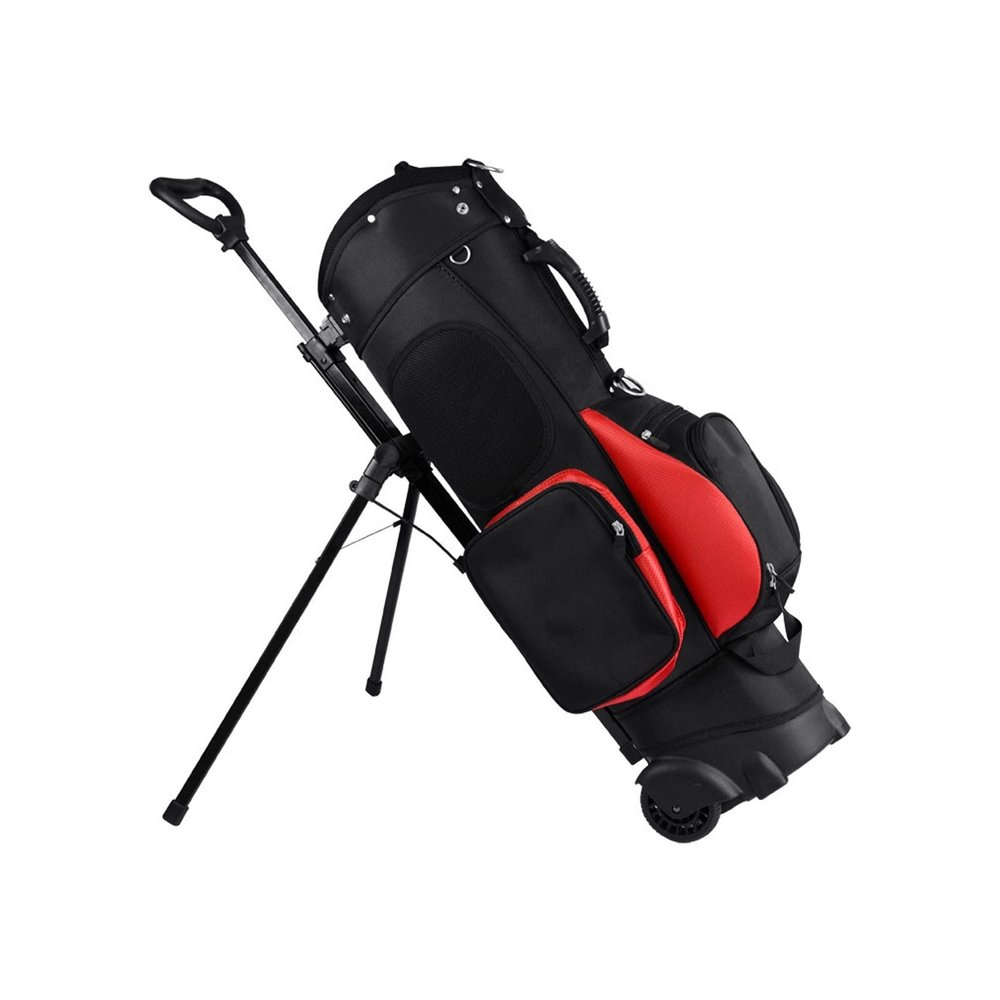 Golf Bag, Multifunctional Lightweight Golf Stand Bag with Wheels, Easy to Carry and Travel