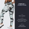 Aoxjox High Waisted Workout Leggings for Women Scrunch Tummy Control Luna Buttery Soft Gym Yoga Pants 26" (Black White Cloude-Dye, XX-Small) view 3