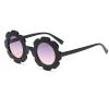 JieJieko Kids Round Flower Sunglasses Girl flower Shaped Sunglasses Cute Kids Eyewear for Pool Beach Outdoor Age 2-10 Years (BlackWhite) view 2
