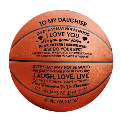 Daughter Customized Basketball to Daughter Mom to Daughter Basketball for Daughter Gift(Basketball007) (Basketball007)