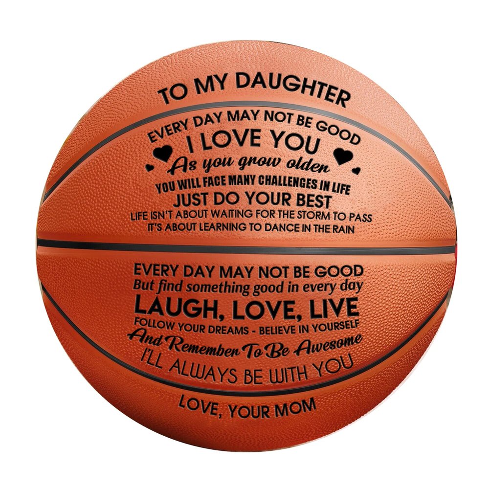 Daughter Customized Basketball to Daughter Mom to Daughter Basketball for Daughter Gift(Basketball007) (Basketball007)