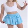 Vsaiddt Flowy Shorts for Girls Athletic Running Biker Shorts Preppy Youth Butterfly ShortsBlue-S view 2