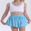 Vsaiddt Flowy Shorts for Girls Athletic Running Biker Shorts Preppy Youth Butterfly ShortsBlue-S view 4