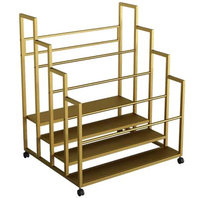 LZMZMQ Heavy Duty Metal Yoga Organizer Cart - Hold 20/24 Mats, Portable Exercise Mats Collect Rack for Pilates Mats/Foam Roller, Gym/Yoga Studios/Garage (Color : Gold, Size : Hold 20 Mats)