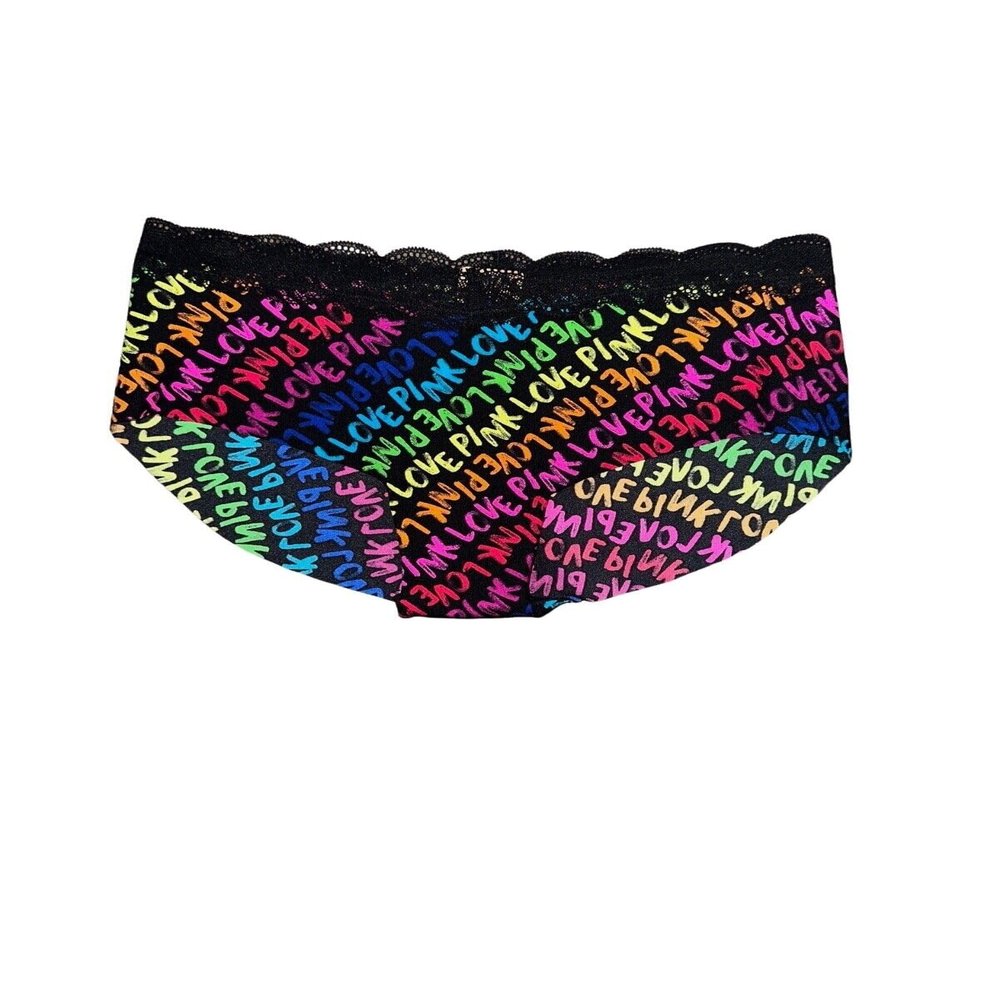 Victoria's Secret Pink No Show Hipster Underwear/Panty Multicolor New (US, Alpha, XX-Large, Regular, Regular, Multicolor/Black)