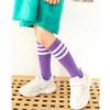 DOOVID Kids Soccer Socks Toddler Baseball Knee High Socks Boys Sports Football Tube Sock Royal Blue White view 3