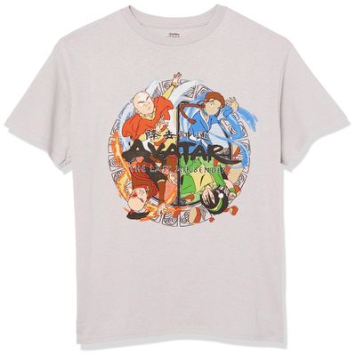 Avatar The Last Airbender Boys Boy Short Sleeve T-Shirt, Silver, 10-12 US