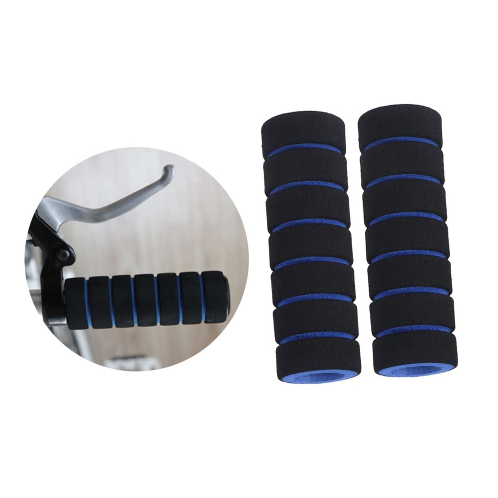 2 Pair Bike Handlebars Ergonomic Bike Grips Handle Bar Sponge Grips Biking Accessories Motorcycle Bar Pad Handlebars
