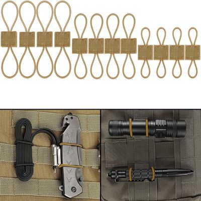 GearHill Molle Attachments, Tactical Backpack Accessories, Molle Webbing Binding Ribbon Multipurpose Tactical Bag Molle Accessories (3 Size Kit, Tan)