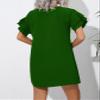 2023 Women's Dresses Solid Layered Sleeve Tunic Dress Women's Dresses (Color : Green, Size : Large) view 2