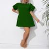 2023 Women's Dresses Solid Layered Sleeve Tunic Dress Women's Dresses (Color : Green, Size : Large) view 3