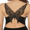 2023 Women's Dresses Butterfly Lace Insert Open Back Velvet Bodycon Dress Women's Dresses (Color : Black, Size : Large) view 1