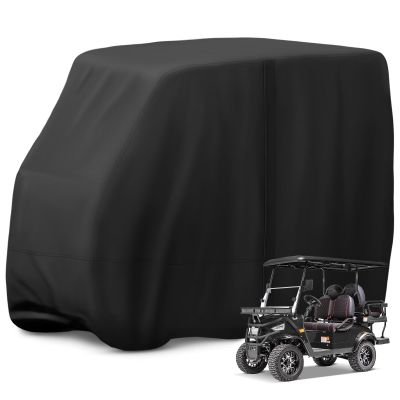 Jungda Golf Cart Cover,Waterproof Universal 6 Passenger Golf Cart Covers,Golf Cart Accessories for Outdoor Storage Protective - 156" L x 55" W x 79" H