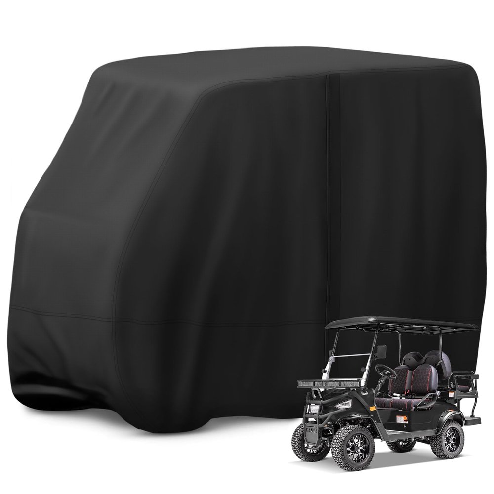 Jungda Golf Cart Cover,Waterproof Universal 6 Passenger Golf Cart Covers,Golf Cart Accessories for Outdoor Storage Protective - 156" L x 55" W x 79" H