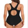 beautyin Women Athletic One Piece Racerback Water Aerobic Sports Pro Swimsuit Black view 2