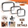 Sanwuta Large Clear Duffle Bag 20 x 12 x 7 Inch See Through Makeup Tote Bag with Pockets and 3 Small Cosmetic Pouch Transparent Toiletry Organizer for Travel Work Artist Gym Sport Stadium Event view 3