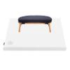 Mindful Modern Bamboo Bench and Zabuton Meditation Mat Bundle - Small Kneeling Meditation Bench with Locking Magnetic Hinges - Wooden Kneeling Ergonomic Bamboo Seiza and Mat for Meditation view 1