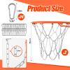 Outus 2 Pcs Basketball Net 12 Links Basketball Hoop Net Heavy Duty Galvanized Steel Braided Chain Net for Basketball Hoop Rust Proof Basketball Chain Net for Indoor Outdoor Climate, Quick Installation view 2