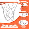 Outus 2 Pcs Basketball Net 12 Links Basketball Hoop Net Heavy Duty Galvanized Steel Braided Chain Net for Basketball Hoop Rust Proof Basketball Chain Net for Indoor Outdoor Climate, Quick Installation view 4
