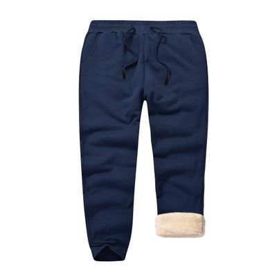 Snoly Men's Winter Warm Sherp-Lined Sweatpants Running Active Thermal Fleece Pants (as1, Alpha, xx_s, Regular, Regular, 1#Blue)