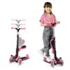 3 Wheel Scooter for Kids with Foldable Seat, Adjustable Handlebar Height, Lean-to-Steer Ride On Toy for Kids Ages 2+, Light-Up LED Wheels, Wide Anti Slip Deck, Indoor & Outdoor Use, Watermelon view 1