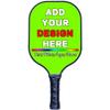 Custom Graphite Pickle Ball Paddle with Comfortable Grips, Lightweight Indoor Outdoor Sports Rackets for All Players Lawn Green view 1