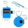 BeautyChen 3pcs Clicker Counters 4-Digit Number Count with Wrist Rope Mechanical Palm Hand Tally Counter Pitch Counter for Sport Row, Coaching, Knitting, Lap, Fishing, Golf, Sports Events Office view 2