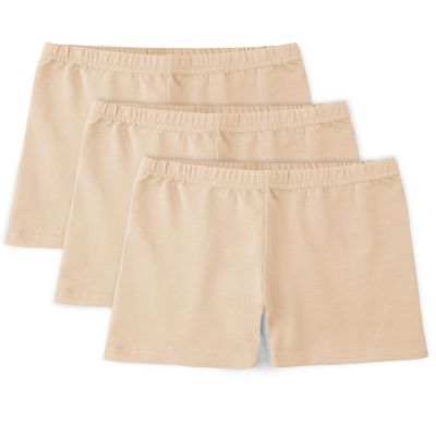 BOOPH Girls Bike Shorts Cartwheel Dance Shorts for Kids Under Dress 12-14 Years Skin Color 3 Pack
