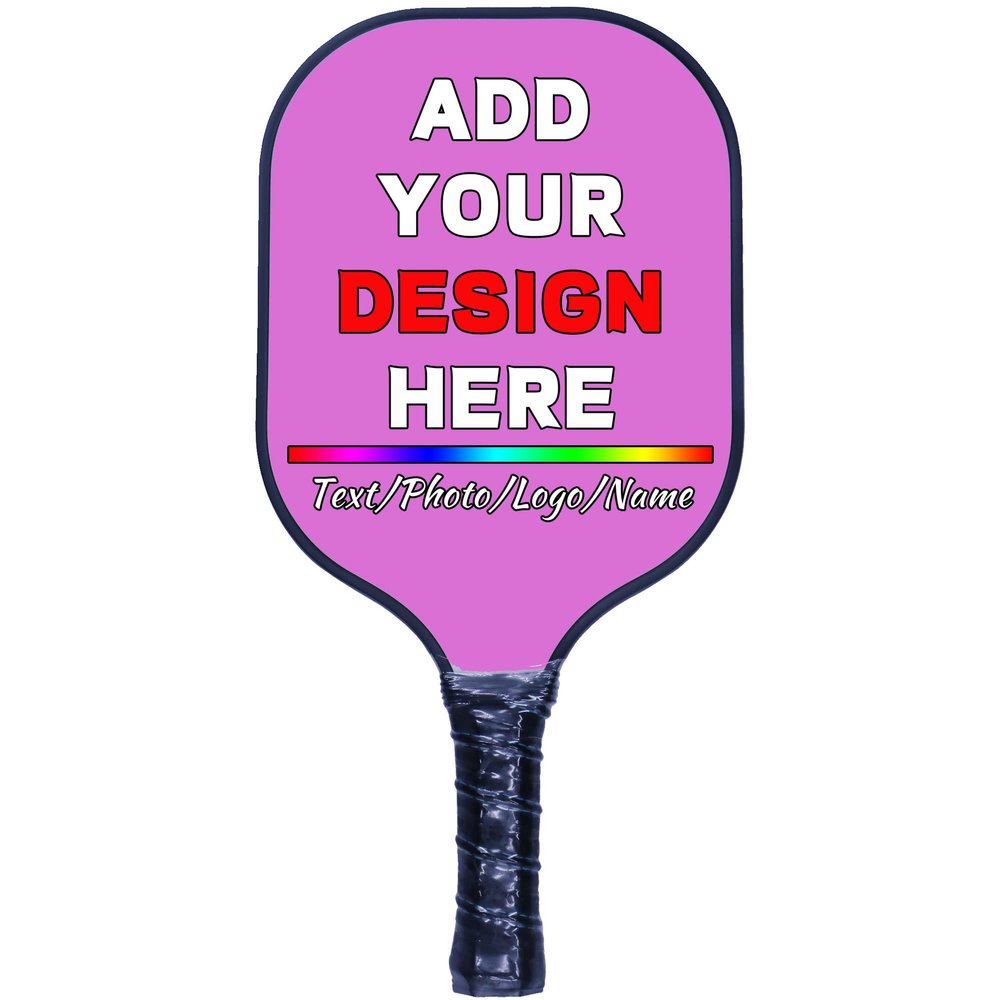 Custom Graphite Pickle Ball Paddle with Comfortable Grips, Lightweight Indoor Outdoor Sports Rackets for All Players Orchid