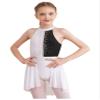TSSOE Kids Girls Sleeveless Halter Shiny Sequins Lyrical Dance Dress Ballet Leatard Figure Skating Dress White 16 Years view 2