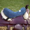 Harrison Howard Trail Seat Saver Western Tack Saddle Ride-on Pad with Cushion Bottom Helps Distribute Back Pressure Blue view 4