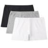 BOOPH Girls Bike Shorts Cartwheel Dance Shorts for Kids Under Dress 9-10 Years Black White Gray 3 Pack view 1