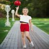 BOOPH Girls Bike Shorts Cartwheel Dance Shorts for Kids Under Dress 12-14 Years Navy Red White 3 Pack view 3