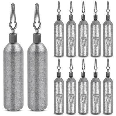 Drop Shot Fishing Weights, Pencil Weights Fising Sinkers No Snag Drop Shot Rig Skinny Sinkers for Bass Saltwater Freshwater Fishing 1/8oz,3/16oz,1/4oz,3/8oz,1/2oz,3/4oz