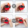 BeautyChen 6 Pack Hand Tally Counter 4-Digit Number Clicker Counter with Nylon Lanyard Mechanical Counter Clicker Pitch Counters Click Counter for Coaching Knitting Golf School Sports Events Office view 4