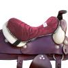 Harrison Howard Trail Seat Saver Western Tack Saddle Ride-on Pad with Cushion Bottom Helps Distribute Back Pressure Burgundy view 1