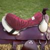 Harrison Howard Trail Seat Saver Western Tack Saddle Ride-on Pad with Cushion Bottom Helps Distribute Back Pressure Burgundy view 4