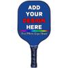 Custom Sports Paddles, Add Your Own Picture Text Name Personalized Sports Racquets, Soft Cushion Grip Lightweight Sports Paddle Navy view 1