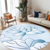 Abeigoi Large Meditation Yoga Mat Round NonSlip Lotus Pilates Mat Super Large Suitable for Exercise, Meditation, Stretching and Yoga Workout Mat for Home Outdoor (5.2Ft) view 1