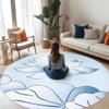 Abeigoi Large Meditation Yoga Mat Round NonSlip Lotus Pilates Mat Super Large Suitable for Exercise, Meditation, Stretching and Yoga Workout Mat for Home Outdoor (5.2Ft) view 4