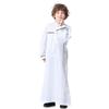 Muslim Boys Thobe - Long Sleeve Kaftan Islamic Robes Long Top Dress Abayas for Kids Ramadan Eid Clothes Jubba Dishdasha White 7-8 Years view 2
