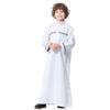 Muslim Boys Thobe - Long Sleeve Kaftan Islamic Robes Long Top Dress Abayas for Kids Ramadan Eid Clothes Jubba Dishdasha White 7-8 Years view 3