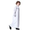 Muslim Boys Thobe - Long Sleeve Kaftan Islamic Robes Long Top Dress Abayas for Kids Ramadan Eid Clothes Jubba Dishdasha White 7-8 Years view 4