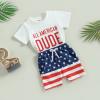 LIOMENGZI Baby Boy 4th of July Outfits Short Sleeve Tee Shirt and Casual Shorts 2Pcs Fourth of July Summer Outfit view 4
