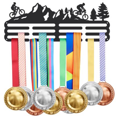 SUPERDANT Mountain Biking Medal Hanger Display Medal Hooks for Wall Medals Display Frame Award Rack for Medals Exercise Medal Hanger Display Hanging Over 60 Medals A Gift for The Athletes