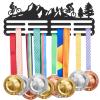 SUPERDANT Mountain Biking Medal Hanger Display Medal Hooks for Wall Medals Display Frame Award Rack for Medals Exercise Medal Hanger Display Hanging Over 60 Medals A Gift for The Athletes view 1