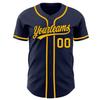 Personalized Men Baseball Jerseys Button Dowm Custom Women Navy Yellow Baseball Hip Hop Shirts Polyester Design Your Own Youth Sports Softball Uniform Jerseys Stitched Name Number Logo view 1