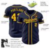 Personalized Men Baseball Jerseys Button Dowm Custom Women Navy Yellow Baseball Hip Hop Shirts Polyester Design Your Own Youth Sports Softball Uniform Jerseys Stitched Name Number Logo view 2