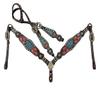 MOUSM Genuine Attractive Horse Argentina Cow Leather Western Horse Bridle Headstall Breast Collar Set (Full) view 1