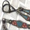 MOUSM Genuine Attractive Horse Argentina Cow Leather Western Horse Bridle Headstall Breast Collar Set (Full) view 4